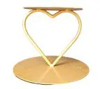 OM KRAFT Golden Heart Cast Iron Tier Cake Spacer Separator