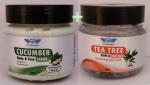 Cosnat Cucumber body & face scrub and Cosnat Tea tree skin & face gel for men&women combo(100g+ 100g