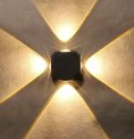 FILLISKA LED Outdoor UP Down Wall Light Warm White, IP-65 Rainproof & Shockproof Alluminium Body (4 Way Splitter)(Metal)_