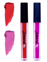 bq BLAQUE Matte Liquid Lip Gloss Combo of 2# 101-117 (8 ml, Orangish Red & Swiss Light Magenta)