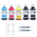 Needle High Yield 5 x 100ml Cartridge Inkjet Ink Refill Toolkit (N-CART-CMYKKTK-100) Compatible with HP and Canon Cartridge Inkjet Printers (CMYKK set)