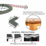 Safe-o-kid Unique High Density L-Shaped 2 Mtr Long Mini 4 Edge Guard With 16 Corner Cushions - Grey Pack of 4