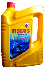 VISCUS Viscus 4T Petrol Engine Oil for Bikes Thunder 4T Gold 15W50 SN/MA2 100% Synthetic (2.5 L) Drain interval 10000+ Kms