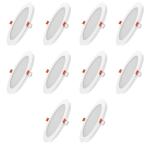 Fybros Natural White Faro Led Round Panel Ceiling Lights For Hall And Bedroom - 18 Watts, 10 Pc