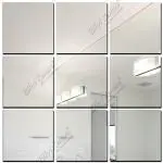 Bikri Kendra - Big Square 9 Silver Wall Mirrors Stickers for Hall Living Room Bedroom Kids Room Home Office 3D Acrylic Wall Stickers, Unframed