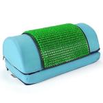 Metron Adjustable Foot Rest Stool Under Desk with Removable Acupressure Massage Accumat Plastic Top Sheet | Relieve Foot Pain and Improves Blood Circulation | Washable Cover | Pack of 1