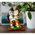 Craftomanic Resin Lord Ram Hanuman Milan Showpiece For Home Decor/Ram Darbar Bal Ram Bal Hanuman Showpiece (22 Cm)