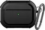 ICREATION Airpods Pro ,Light Weight ,Durable ,Shock Proof & Armor Case With Hook For Hand Black Bumper Case