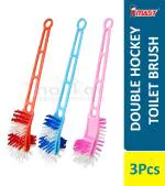 Mast Double Hockey Extra Long Toilet Cleaning Brush (Pack of 3)