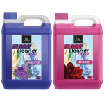 Bliss&Blush Floor Cleaner liquid 10 Liter Blue & Rose pack of 2 | Floor Cleaner - Lemongrass| Pine Oil| Natural