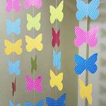 Toyxe Multicolor Paper Butterfly Hanging Frills