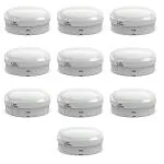 Fybros Warm White Impel Ceiling Round Surface Led Room Lights For Living Room And Bedroom - 8 Watts, 10 Pc