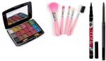 Toroka Women Eye Makeup Combo (Mini Eyeshadow, Makeup Brush, Eyeliner)