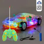 KIWI Kool 3D Car with 360 Degree Rotation, Gear Simulation Mechanical Car, Sound & Light Toys for Kids, Boys & Girls (Multi Color)