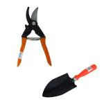 Utkarsh Garden Major Cutters & Big Hand Trowel | Heavy duty Plant Branch Cutters/Trimmers for Home Gardening | Trowel Gardening Tools for Soil Digging, Tilling | Pack of 2 Tools