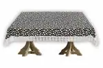 CASANEST 2-4 PVC Centre Table Cover, 40X60 inches, Circle, Black printed001