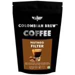 ColombianBrewCoffee Nutmeg Filter Coffee Powder, Arabica Roast & Ground, 250g (Make Espresso, French Press, Cold Brew, Hot Brew)