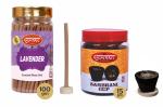 SHYAM CHARAN Premium Incense Dhoop Sticks Lavender Fragrance with Sambrani cups Natural Dhoop Batti, Set of 2
