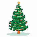 CVANU Colorful Printed Merry Christmas Tree Vinyl Wall Sticker for Wall Decor