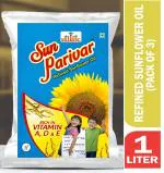 Shiiosc Sun Parivar Refined Sunflower Oil Pouch, 1L ( Pack of 3)