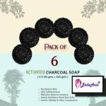 BADA HAIR Activated Charcoal Soap for skin whitening, Treat Oily Skin Pack of 6