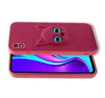 Fastship Colour Eye Cat soft Kitty Case Back Cover for Vivo Y1s | Faux Leather Finish 3D Pattern Cat EYES Case Back Cover Case for Vivo 1929 / Vivo Y1s - Pink