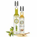 Earth Like Extra Virgin Olive Oil Imported | Wood Pressed White Sesame Oil (Pure Kolhu/ Kachi Ghani/ Chekku Tel) | Healthy Combo 500 ml and 250 ml