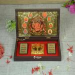 Goldgiftideas 24k Gold Plated Ashtavinayak Ganesha Photo Frame With Charan Paduka