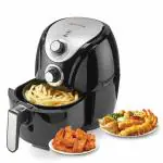 Lifelong LLHF21 HealthyFry Air Fryer 1200W with 2.5L Cooking Pan Capacity, Timer Selection and Fully Adjustable Temperature Control (1 Year Warranty, Black/Silver)