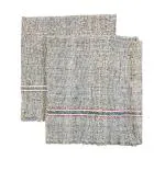 SHOP BY ROOM Floor Cleaning Cloth ,Pottu, Pocha -20 inch x 22 inch - Pack of 2 (Black and White)