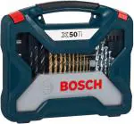 BOSCH Professional 50-piece Blue X-Line titanium drill & screwdriver bit set