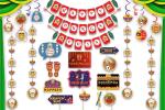 Festiko Happy Durga Puja Combo, Banner, Photo Booth, Swirls For Durga Puja Festival Decoration (Happy Gurga Puja Combo 3) 25 Pcs