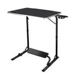 TABLE MAGIC XL-Pro Laptop Table Mat Finish, Work at Home Table| Study Table, Over Bed Table, Alloy Steel (Black)