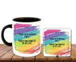 Whats Your Kick Funny Quotes Theme I Tried To Be Normal Once Design Printed Black Ceramic Coffee and Tea Mug With Desky 325 ML