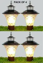 Avior Black Gate Light Outdoor Lamp (Pack Of 4)