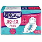 Happypad- Sanitary Pads for Heavy Flow | Ultra Thin XL Size 50 Sanitary Napkins + 10 Panty Liners FREE | Combo of 60 - Quick Dry Technology with 5 layers protection for Extra Coverage