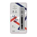 PARKER LATITUDE MATTE BLACK CT BALL PEN PACK OF 2