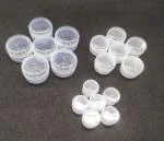 pmw - Small Tiny Containers Plastic Clear Boxes with Screw lid Pack of 18 Pieces (5ml (6 Pieces); 10ml (6 Pieces); 20ml (6 Pieces)) - Mini Dabbi ,Single Dabbi 11,Single Dabbi 22