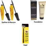 SWIPA Combo Of Eyeliner, Mascara, Kajal And Foundation (Pack of 4)