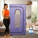 Kawachi Portable Steam Sauna Bath for Home Full Body Personal Sauna at Home Spa with 1.5L 750W Steam Generator, 60 Minute Timer