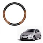Enexoya Black and Tan Premium Leather Stichable Steering Cover for Hyundai Elite I20