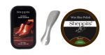 Sheppits Premium Shoe Shiner, Shoe Polish (Brown) & Steel Shoe Horn Combo | Shoe Care Kit
