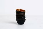 Caffeine Black Ceramic Dessert Bowl (Set Of 6pc)