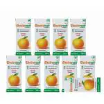 Electrorush ORS Plus Orange Flavour Energy Booster Juice Drink with Electrolyte, Nutrients, Vitamin C, Minerals, Pack of 10 (200 ml Each)