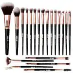Brandinn13 Black Wood Makeup Brushes Set For Foundation, Eyeshadow, Blush, Kabuki (Set Of 20)