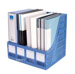 Shining Zon Desktop Magazine Holder Desk File Organizer 4 Compartments Multipurpose Plastic Vertical File Dividers Book Holder Cabinet Document Storage Rack (Pack Of 3)