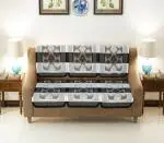 SSDN Premium Quality New Design Poly cotton Net Fabric 3 Seater Sofa Cover,(BLACK)