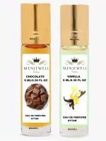 Menjewell Pack of 2PC Attar (chocolate 9ML,Vanilla 9ML) Floral Attar (Chocolate, Floral)
