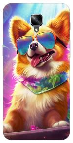 Gift Minister Hard Designer Mobile Case For One Plus 3 Back Cover Slate Blue - Cute Corgi Sunglasses Silk Shiges Visual Aesthetic Official Art Booru Webcam Tempera Anti-Fingerprint 1Pcs 1701Z