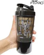 Fitpro Gym Shaker Pro Cyclone Shaker Bottle ,Leakproof, Sturdy Ideal for Protein Supplement, Preworkout and BCAAs, BPA Free Sipper Bottle Shaker bottle for Gym